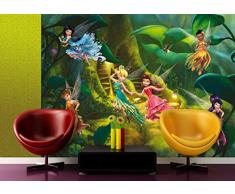 AG Design FTDXXL 2226 Disney Fairies Feen, Papier Fototapete Kinderzimmer- 360x270 cm - 4 teile, Papier, multicolor, 0,1 x 360 x 270 cm