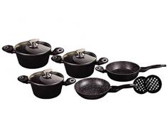 Blaumann Töpfe und Pfannen 10 TLG. Set Granit Line schwarz