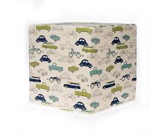 Glenna Jean Sweet Potato Uptown Traffic Car Print Pouf