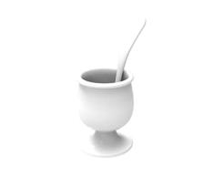 Zak Eierlöffel und Eierbecher, 13 cm