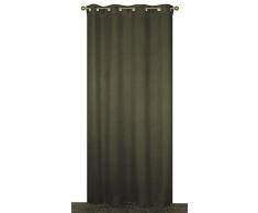 Homemaison Vorhang Blickdicht Effekt Crackle, Polyester, Bronze, 240 x 140 cm