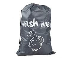 Unicité Großer Wäschesack (91 x 63,5 cm), langlebige Aufbewahrungstasche mit Kordelzug, Verschluss für Hochschule, Wohnheim, Reisen, Aufbewahrung zu Hause grau