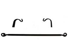 Gardinen Rod w/Klammern Groß – Schmiedeeisen Hand Made