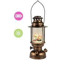 Shallylu Schneekugel Hängelaterne Schneekugel Schneekugel LED Schneemann Laterne mit Wirbel Glitzer Dekoration für Zuhause, Kamin Dekoration Weihnachtsmann