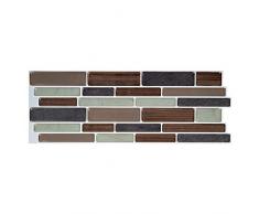 Truu Design Selbstklebendes Abziehen und Aufkleben Set für Küche, Badezimmer, Wohnzimmer, dekorative Bordüre Fliesen, 10,2 x 25,4 cm, Schwarz 4 x 10 inches beige