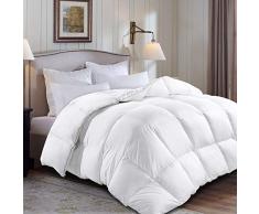 HOMBYS Luxuriöse Daunendecke Queen weiß