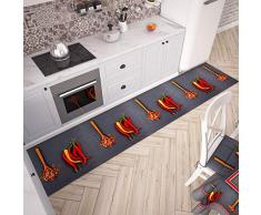 PETTI Artigiani Italiani Teppich für Küche 52x180 cm Peperoncino