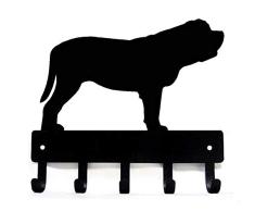 The Metal Peddler Mastiff Schlüsselbrett für Hundeleine Large 9 inch Wide schwarz