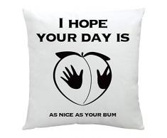 Ihopes Kissenbezug mit lustigen Zitaten aus Flanell, dekorative Kissenhülle für Bett Sofa Couch Dekoration, lustiges Geschenk für Valentinstag, Weihnachten, Paar, Hochzeit, Beste Freundin, 45,7 cm