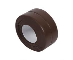 Delaman Wanddichtungsstreifen selbstklebend Bad Waschbecken Kantenverkleidungsband Küche Brown 38mm*3.2M