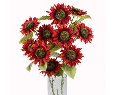 Furnily Sonnenblumen Kunstblumen Rot-2