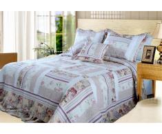 DaDa Bedding DXJ103112 Blossoming Cotton Patchwork 5-teiliges Bettwäsche-Set Landhausstil King Mehrfarbig