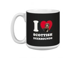 Tree-Free Greetings xm29115 I Heart Scottish Deerhounds Künstlerische Jumbo Tasse, 591 ml