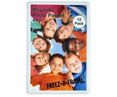 Freeze A Frame 12 Pack 4 x 6 magnetische Bilderrahmen Rahmen FASST 10,2 x 15,2 cm Foto für Kühlschrank Hergestellt in Den USA