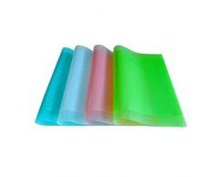 Kühlschrankeinlagen, antibakteriell, Schimmel, Feuchtigkeitserhaltung, für Kühlschrank, Unterlage, Kissen, Untersetzer, Küchenuntersetzer, Salat, Gemüse, Frische Liner Regale, rutschfest, 4 verschiedene Farben, 29 x 45 cm, 8 Stück