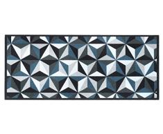 Hamat Fußmatte, waschbar, modisch, Grau und Blau, 100% Polyamid, auf Vinyl-Halterung, 50 x 120 cm