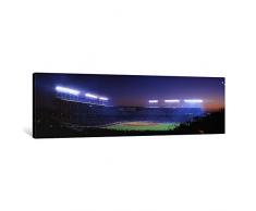iCanvasART Baseball, Kinder, Chicago, Illinois, USA auf Leinwand, Kunstdruck Panorama Bilder, Mehrfarbig, 48 x 16, 0.75 Deep