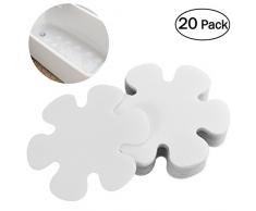 OUNONA 20Pcs Form Anti-Rutsch-Badewanne Aufkleber Sicherheit Badewanne Dusche Treter 10Cm Blume wie Gezeigt
