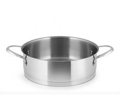 INOXPRAN Pleasure Schmortopf mit 2 Griffen, Edelstahl, Grau