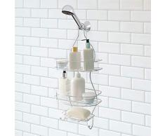 Splash Home Malka Duschablage, 25,5 x 4,5 x 11,5 cm, Chrom 25.5 x 4.5 x 11.5 Chrome