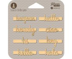 Wäscheklammern jillibean Soup – Wood Veneer Hallo Anzahl 8