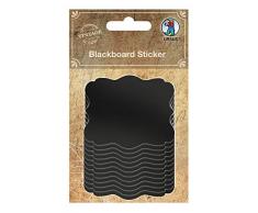 Blackboard Sticker, Aufkleber aus Tafelfolie, 12 Stück, ca. 6,5 x 6,5 cm, individuell beschriftbar, als Etikett für Vorratsbehälter oder Geschenkanhänger