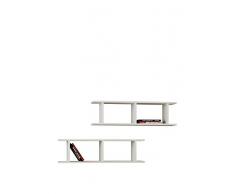 Best Decortie Set Wandregal 2 UDS. Ray weiß