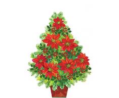 Studio M Weihnachtsstern Weihnachtsbaum, dekoratives Türschild mit farbigem Band zum Aufhängen, langlebig, farbechtes PVC, 45,7 x 58,4 cm