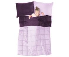 Nestl Bedding Wendedecke aus Plüsch, Mikrofaser/Baumwolle, Kinderdecke, 3-teilig 3PC - 5LB 36x48 Violett/Lavendeltraum