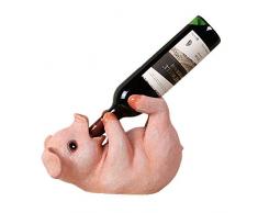 QTMY Süßes Trinkschweinchen Tischplatte Weinflaschenhalter & Münzspardose Dekoration Basteln
