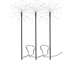 Star Firework Outdoor Gartenleuchte, Metall, Schwarz, 65x200cm