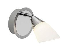 Brilliant Opalina LED Wandspot Wandstrahler schwenkbar eisen chrom/weiß Glas 320 Lumen, LED integriert