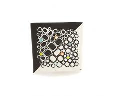 Linzer Glasmanufaktur Glasteller, Glas, Schwarz/Weiß, mittel