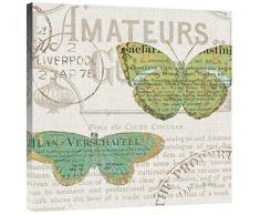 Global Galerie Katie Pertiet Bücherregal Botanical IX Giclée-Gespannte Leinwand Kunstwerk, 76,2 x 76,2 cm