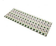 easychan 2 Stück Teppich Gummi Rückseite rutschfeste Küchenmatte Fußmatte Bereich Teppiche 17x47 Green Mosaic