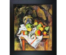 overstockArt Cezanne Stroh Vase mit Holz Rahmen, Schwarz Finish