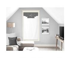 Soleil docre Ambroise Scheibengardine, Voile, Baumwolle, Weiß, 60 x 120 cm