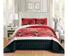 Chezmoi Collection Micromink Sherpa Wendebettwäsche, 3-teilig Modern Queen Moderne Abstrakt