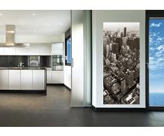 AG Design FTV 0299 Stadt aus der Vogelperspektive, Papier Fototapete - 90x202 cm - 1 Teil, Papier, multicolor, 0,1 x 90 x 202 cm