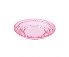Villeroy & Boch 11-7309-0824 Boston col. Salatteller Rose, dekorativer Teller für Salate und Desserts mit rosa Akzent, Kristallglas