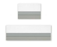 Livencher Küchenteppich, Antiermüdungserscheinung, wasserdicht, rutschfest, waschbar, Fußmatte, Bodenläufer, Badezimmerteppich, Anker, Marineblau 23.6x35.4+23.6x70.9 Stripe17lir2306