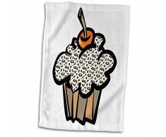 3D Rose Leopard Print Cupcake Handtuch Sport Handtuch 15x22