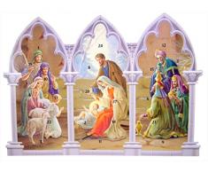 Triptychon stehend Krippe ADVENT Kalender mit Die Cut Pull Taben, 11 1/10,2 cm (Single)