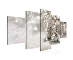 Bilder Engel Wandbild 200 x 100 cm Vlies - Leinwand Bild XXL Format Wandbilder Wohnzimmer Wohnung Deko Kunstdrucke Braun 5 Teilig - MADE IN GERMANY - Fertig zum Aufhängen 025051a