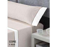 SERENA Bettwäsche Bett mit 160 cm Breite Beige