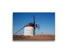 Premium Textil-Leinwand 45 x 30 cm Quer-Format Windmühle in Fuerteventura | Wandbild, HD-Bild auf Keilrahmen, Fertigbild auf hochwertigem Vlies, Leinwanddruck von Willy Matheisl