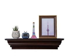 FindFun Wandregal, schwebende Regale, tiefer Stauraum für Heimdekoration, super stabil, 55,9 cm breit 22.04W X 4.17 H X 4.05 D braun