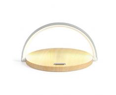 LIVOO TEA247 Nachttischlampe Touch 2 in 1, 10 W, Holz