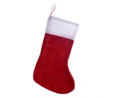 Allgala 2K Weihnachtsstrümpfe aus Filz mit Mehreren Applikationen, groß, 43,2 cm, Rot Rot massiv