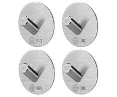 QJUZ Klebehaken, Handtuchhaken mit SUS304 für Badezimmer, Küche, Büro, ideal für Bademäntel, Handtücher, Kleidung, Taschen, Schlüssel, Küchenutensilien Englisch Round Towel Hooks-6packs Round Adhesive Hooks-4packs
